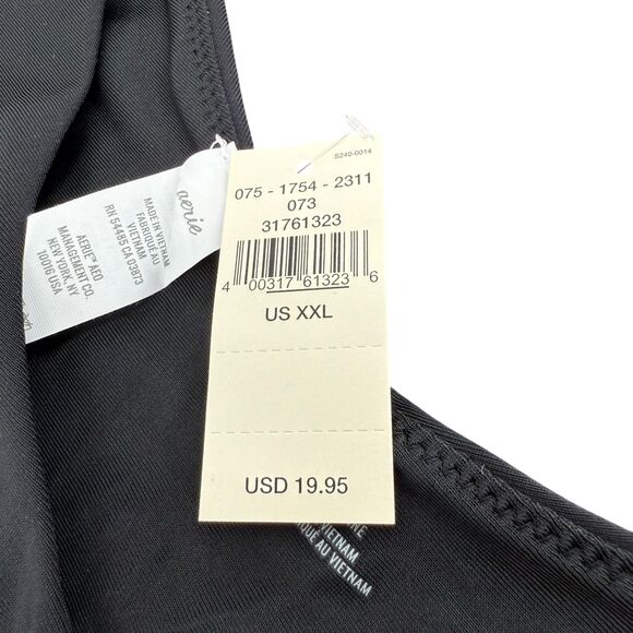 Aerie Bikini Bottom XXL 2XL Super High Cut Cheekiest Black Brazilian Swim AEO - Picture 8 of 12